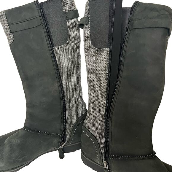 Eddie Bauer Women's Tall Boots Size 10 Trace Raven Black Gray Side Zipper - Picture 12 of 14